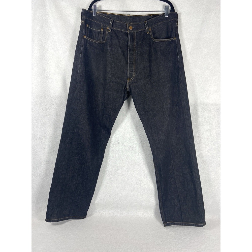 Levi's 501 XX Jeans Mens 40x32 Black Button Fly Straight Leg Denim 100% Cotton
